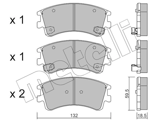 Brake Pad Set, disc brake 22-0476-0
