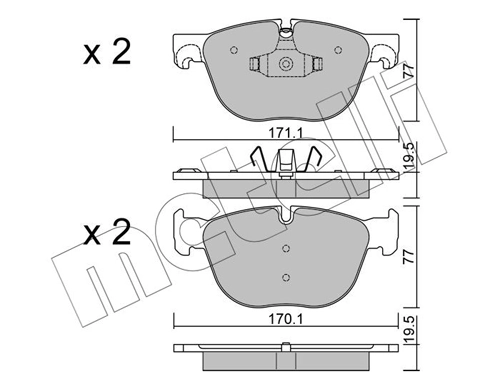 Brake Pad Set, disc brake 22-0770-0