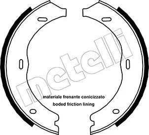 Brake Shoe Set, parking brake 53-0248