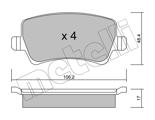 Brake Pad Set, disc brake 22-0676-0