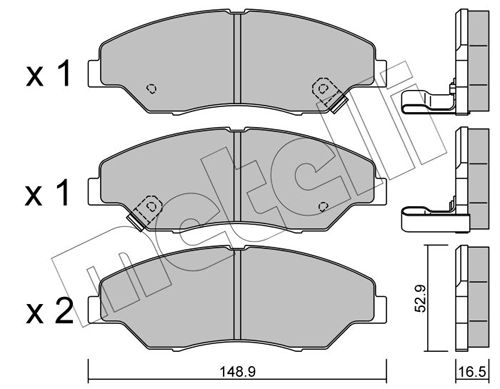 Brake Pad Set, disc brake 22-0376-0