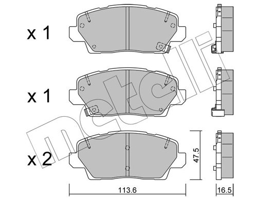 Brake Pad Set, disc brake 22-1302-0