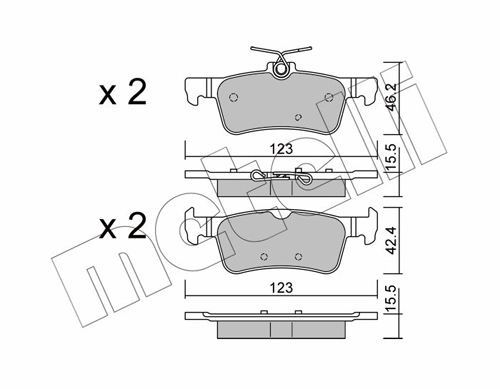 Brake Pad Set, disc brake 22-1042-0