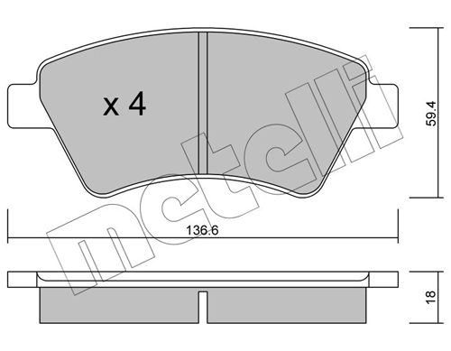 Brake Pad Set, disc brake 22-0544-0