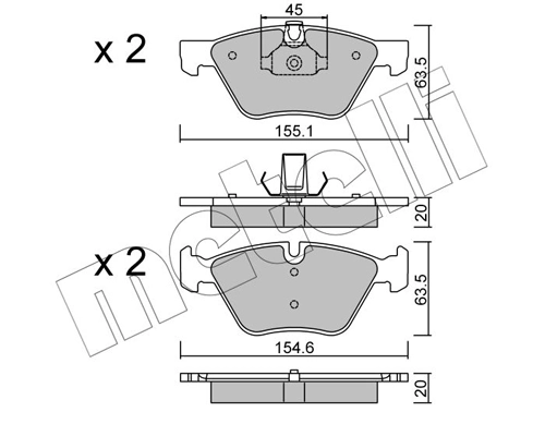 Brake Pad Set, disc brake 22-0557-3