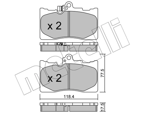 Brake Pad Set, disc brake 22-0799-0
