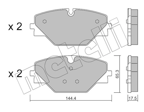 Brake Pad Set, disc brake 22-1393-0