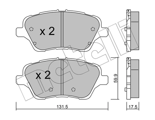 Brake Pad Set, disc brake 22-0976-0