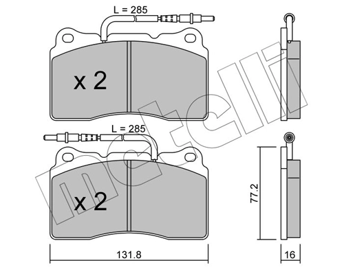 Brake Pad Set, disc brake 22-0288-2