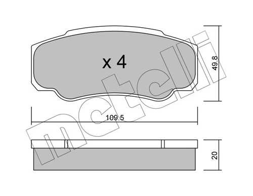 Brake Pad Set, disc brake 22-0532-0