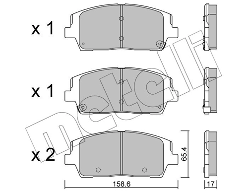 Brake Pad Set, disc brake 22-1244-0