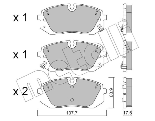 Brake Pad Set, disc brake 22-1370-0