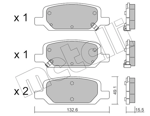 Brake Pad Set, disc brake 22-1278-0