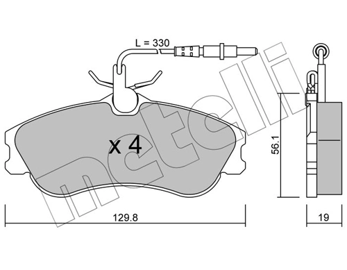Brake Pad Set, disc brake 22-0217-0