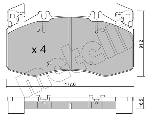 Brake Pad Set, disc brake 22-1270-0