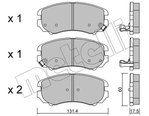 Brake Pad Set, disc brake 22-0503-0