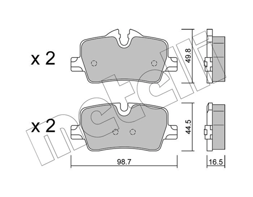 Brake Pad Set, disc brake 22-1264-0