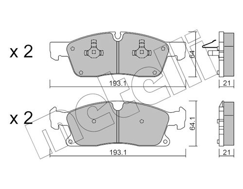Brake Pad Set, disc brake 22-0927-4