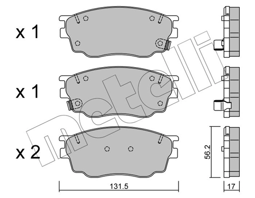 Brake Pad Set, disc brake 22-0475-0