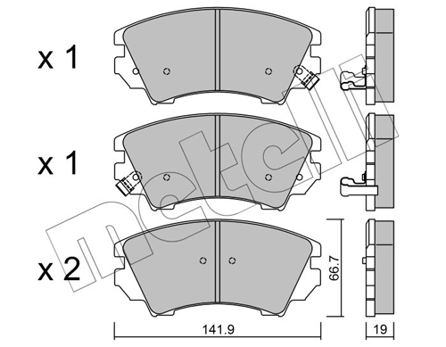Brake Pad Set, disc brake 22-0842-0