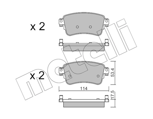 Brake Pad Set, disc brake 22-1108-0