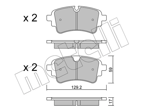 Brake Pad Set, disc brake 22-1129-1