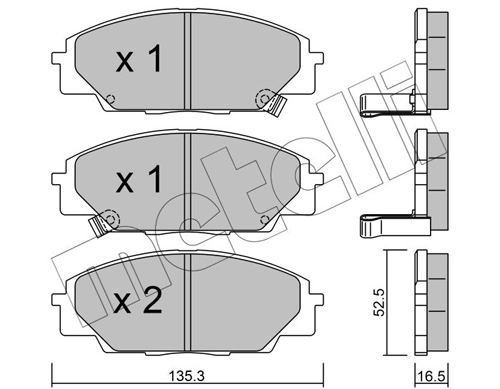 Brake Pad Set, disc brake 22-0435-0
