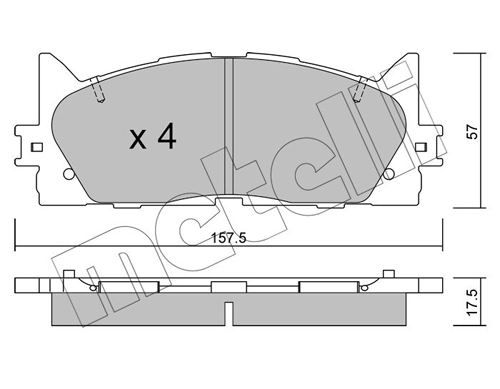 Brake Pad Set, disc brake 22-0882-0