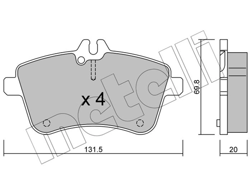 Brake Pad Set, disc brake 22-0647-0