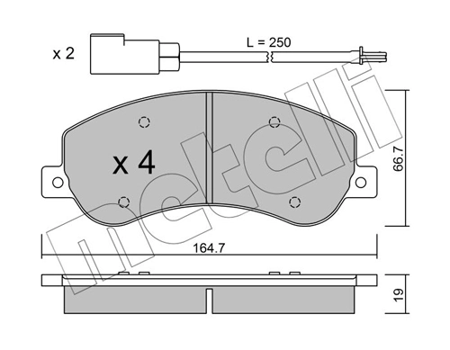 Brake Pad Set, disc brake 22-0680-0