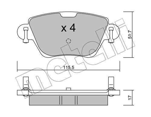 Brake Pad Set, disc brake 22-0319-0