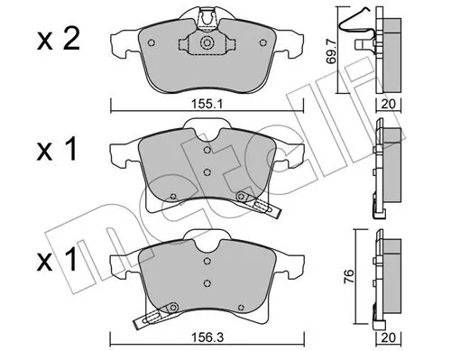 Brake Pad Set, disc brake 22-0539-0
