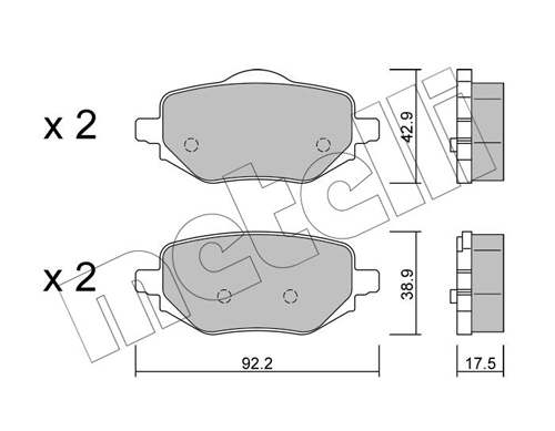 Brake Pad Set, disc brake 22-1323-0