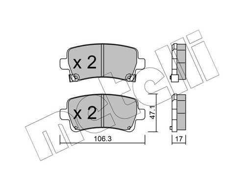 Brake Pad Set, disc brake 22-0844-0