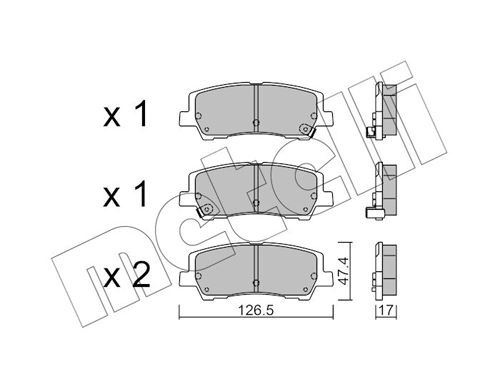 Brake Pad Set, disc brake 22-1184-0