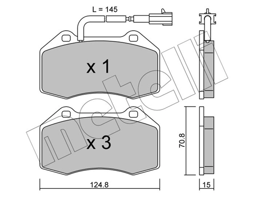 Brake Pad Set, disc brake 22-0651-1