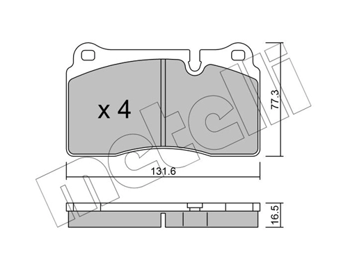 Brake Pad Set, disc brake 22-0695-0