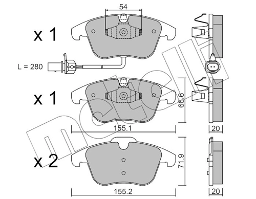 Brake Pad Set, disc brake 22-0675-2