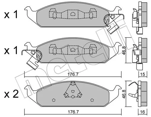 Brake Pad Set, disc brake 22-0355-0