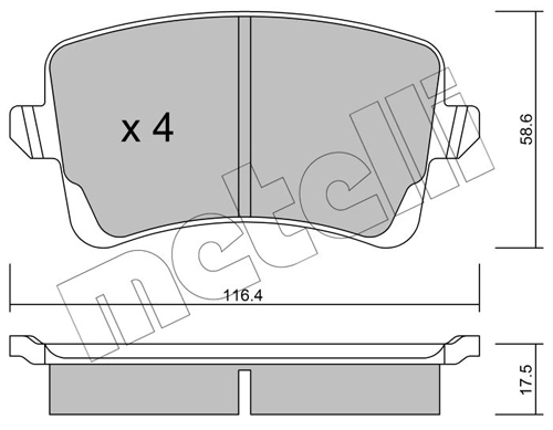 Brake Pad Set, disc brake 22-0776-0