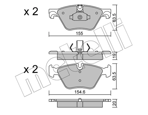Brake Pad Set, disc brake 22-0917-0