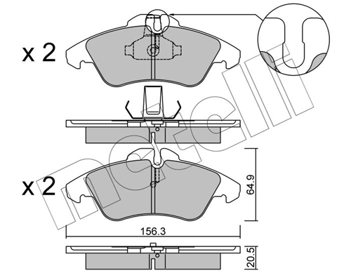 Brake Pad Set, disc brake 22-0256-0