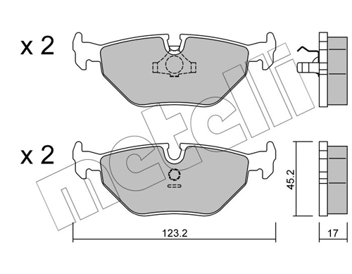 Brake Pad Set, disc brake 22-0125-0