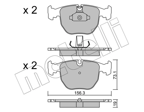 Brake Pad Set, disc brake 22-0559-0