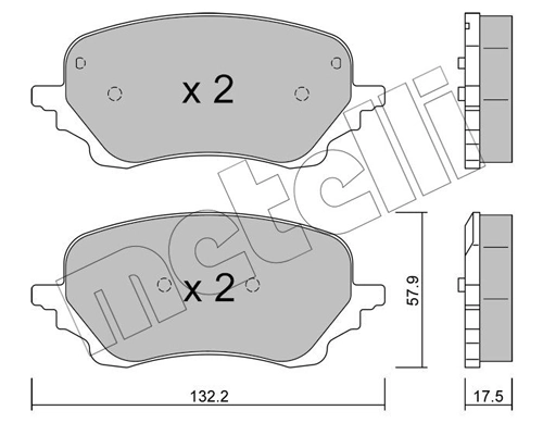 Brake Pad Set, disc brake 22-1247-0