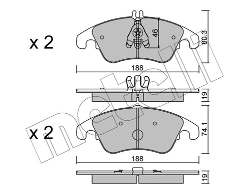 Brake Pad Set, disc brake 22-0775-2