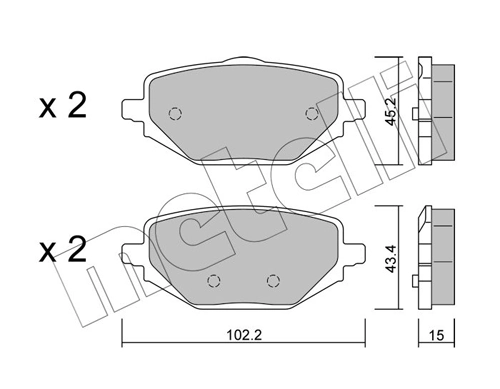 Brake Pad Set, disc brake 22-1324-0