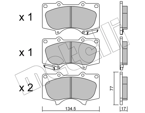 Brake Pad Set, disc brake 22-0454-0