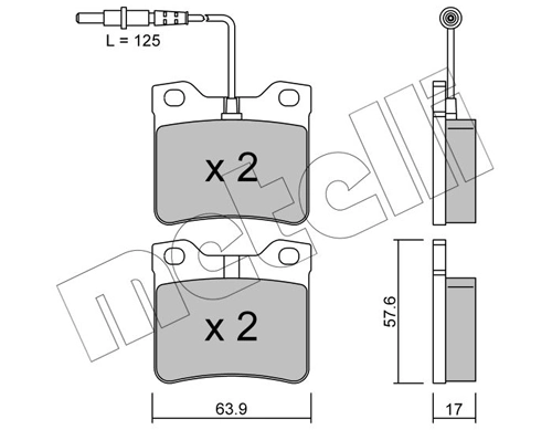 Brake Pad Set, disc brake 22-0192-0