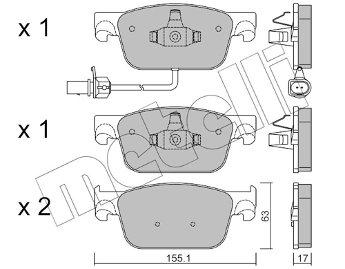 Brake Pad Set, disc brake 22-1125-0